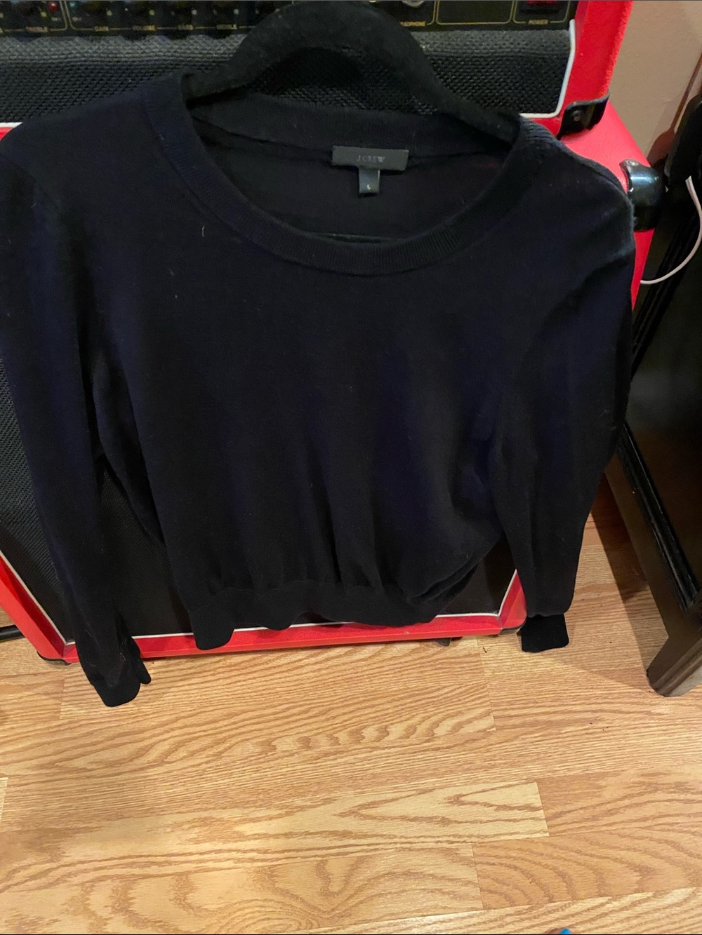 J. Crew Black Crewneck Sweater 100% Merino wool